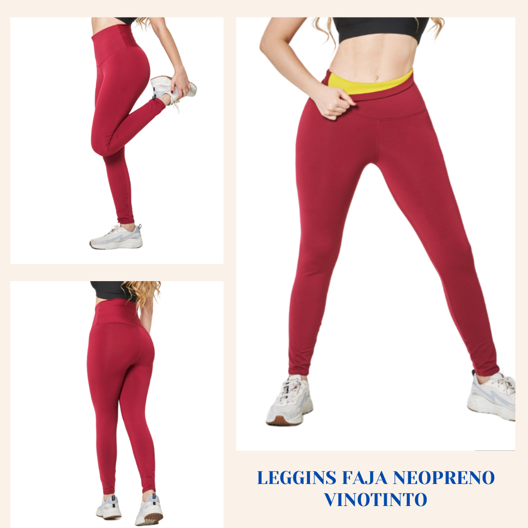 LEGGINS FAJA NEOPRENO COLOR VINOTINTO